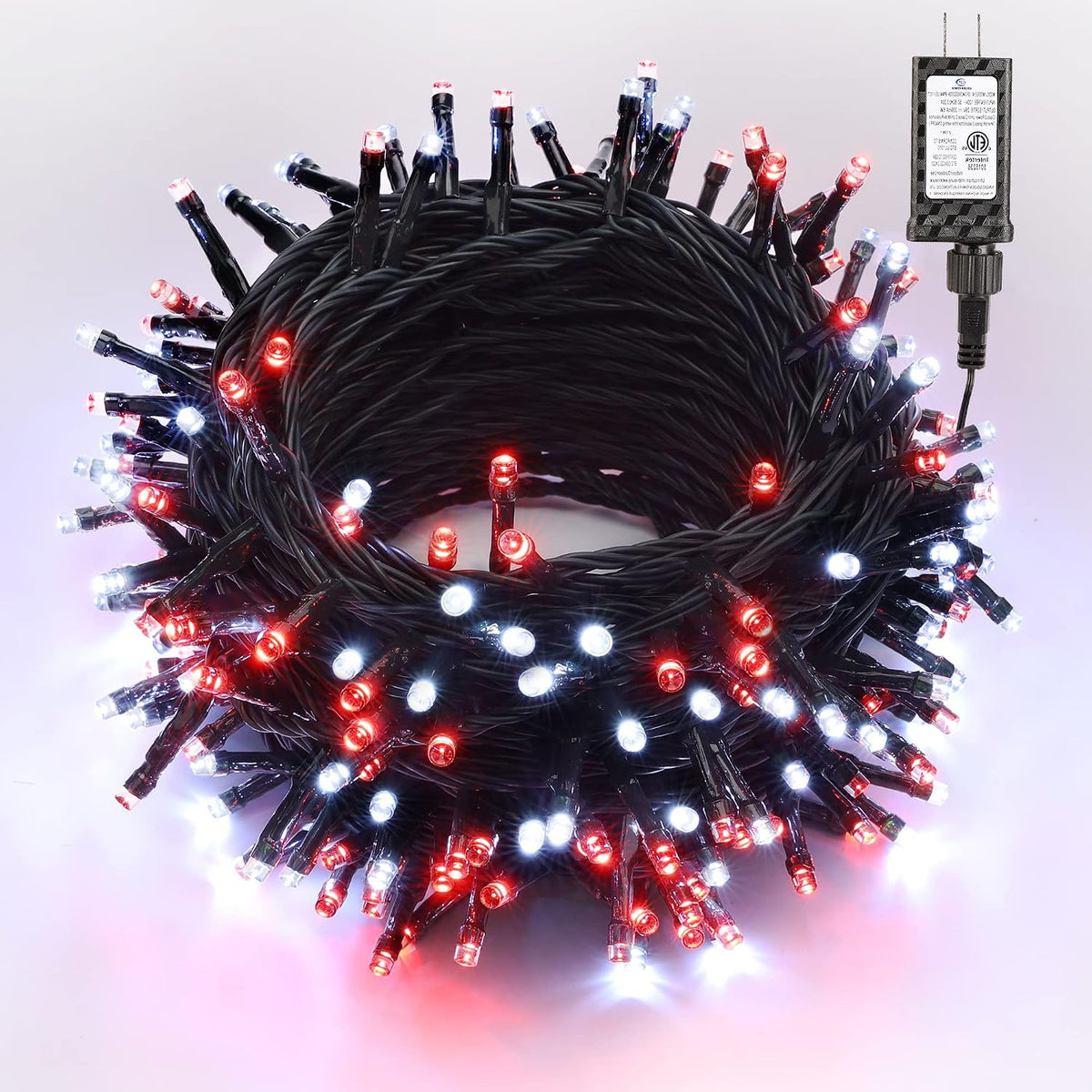 Brizled Red & White Christmas String Lights Indoor Outdoor, 78.74ft 240 LED