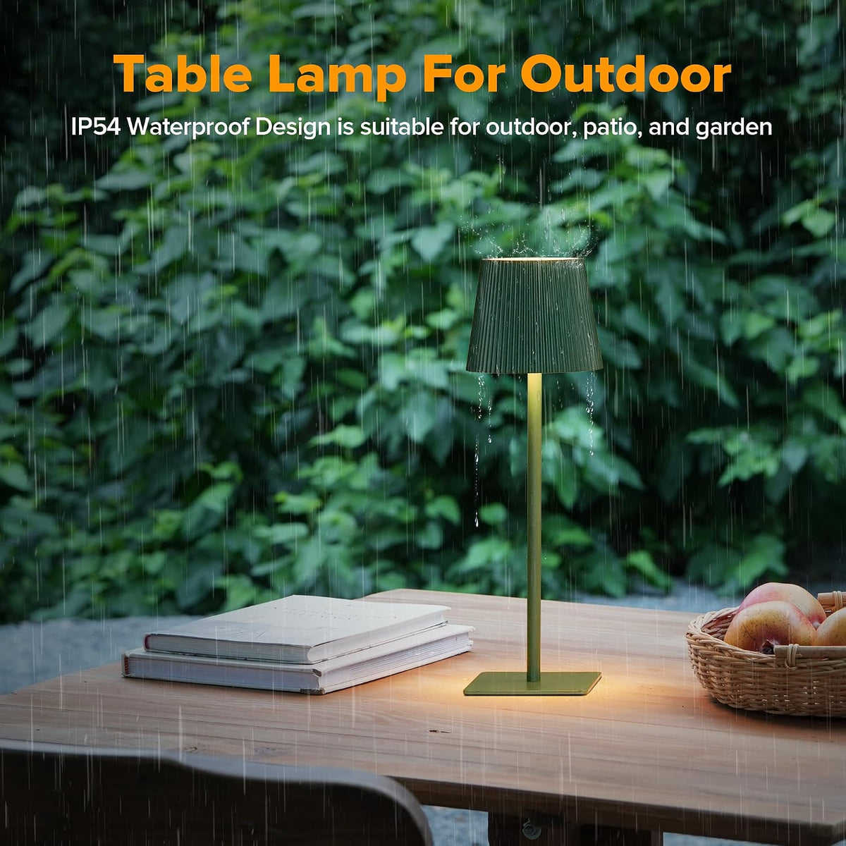 LUTEC 4 Pack Cordless Table Lamp,6000mAh Rechargeable Battery Operated Desk Lamp,Two Adjustable Heights,Waterproof