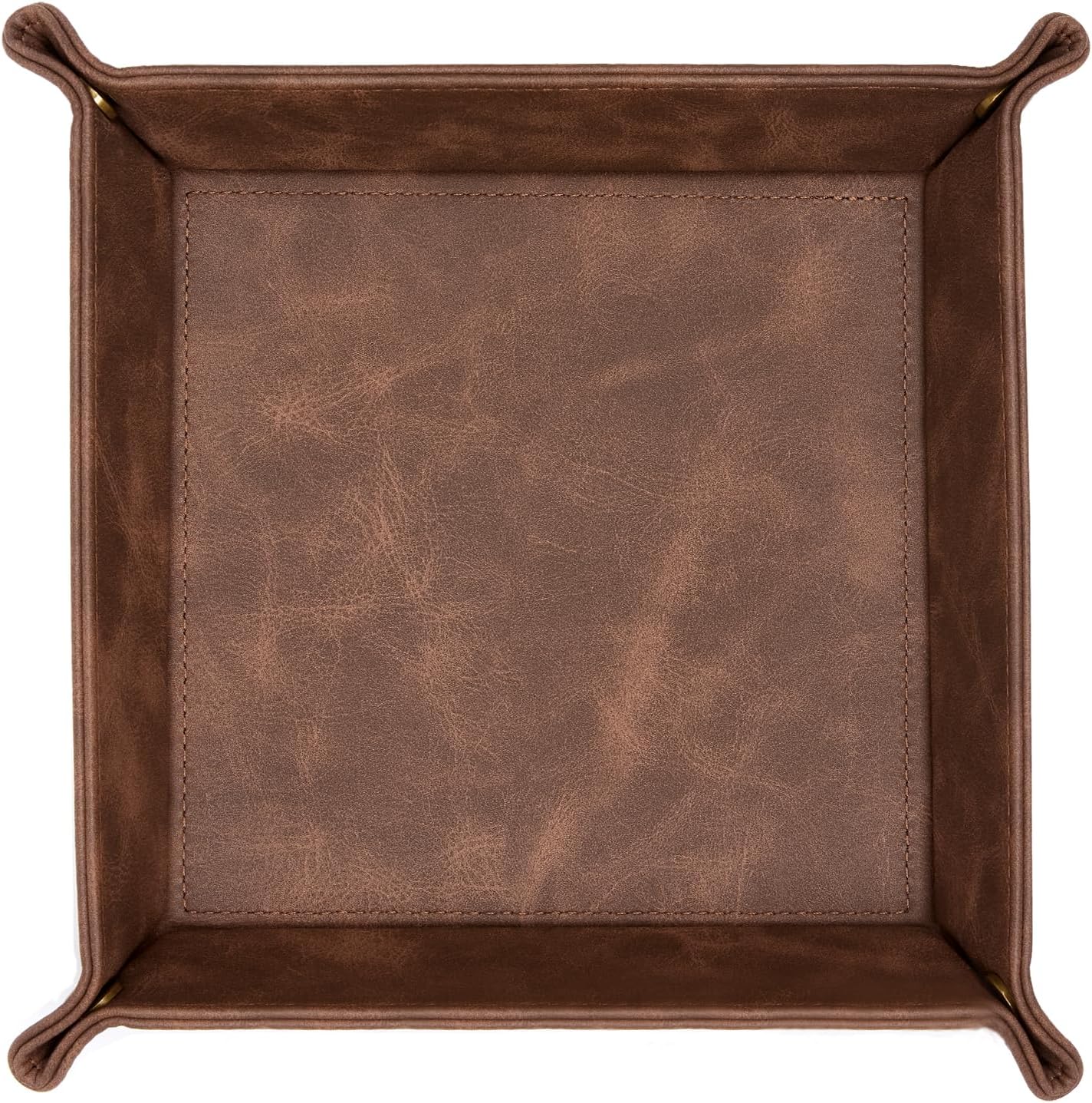 Leather Valet Tray / Brown