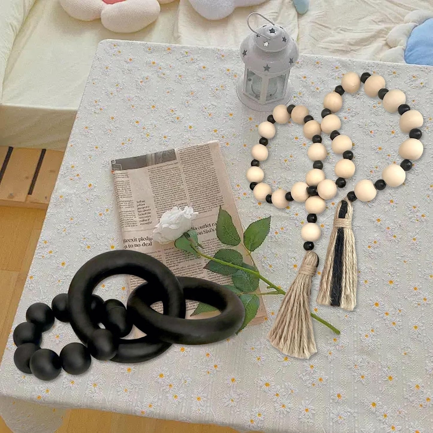 Wooden Knot Decor / Black / Set of 2