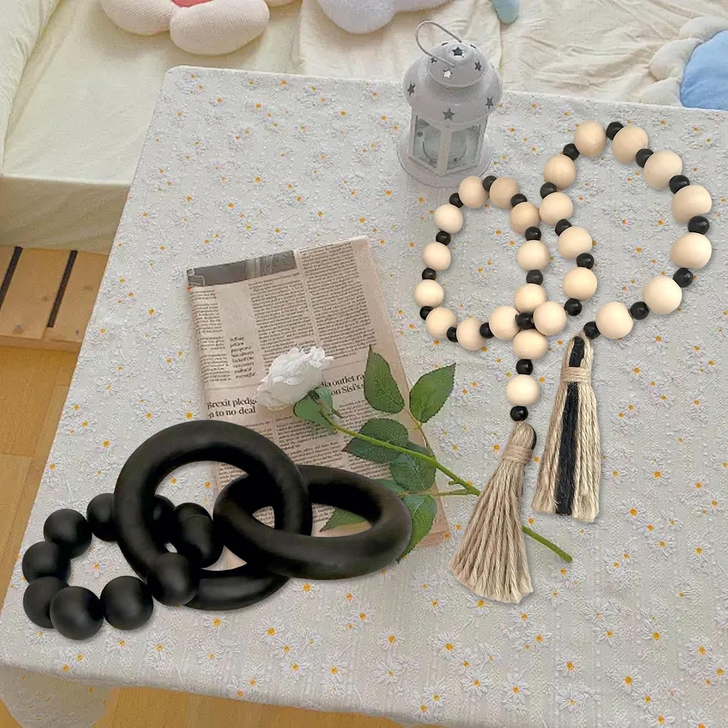 Wooden Knot Decor / Black / Set of 2