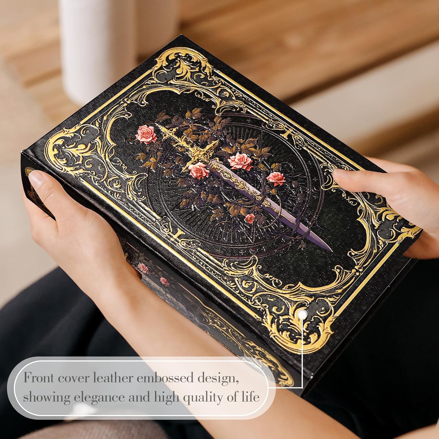 Remote Control Holder / Classic Black Floral