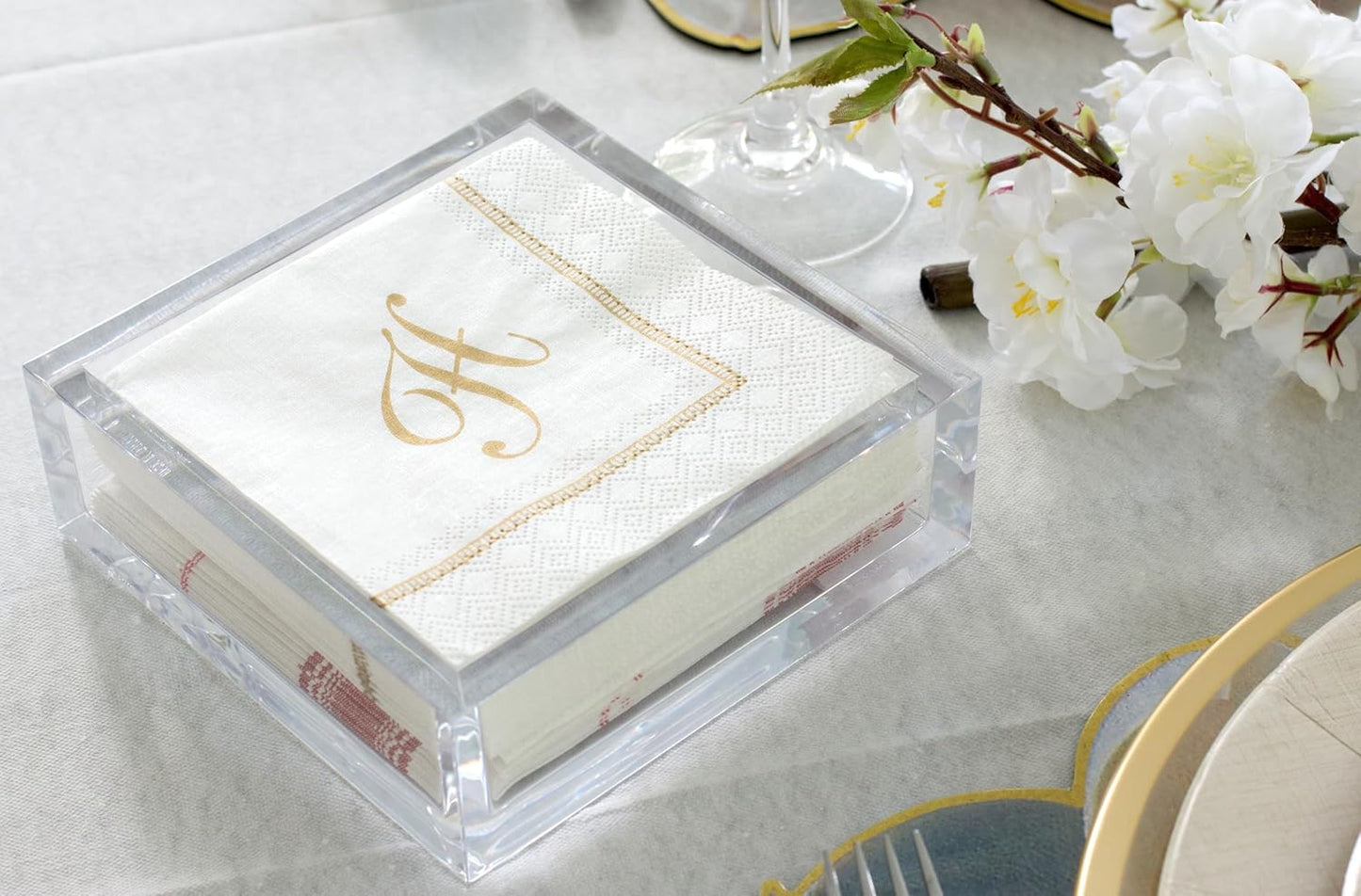 Acrylic Napkin Holder / Cocktail / Clear