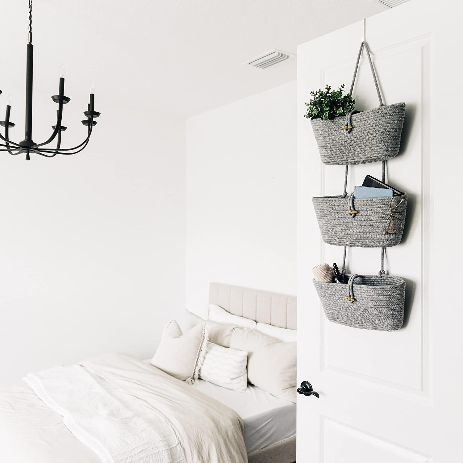 Wall Hanging Storage Basket / Grey