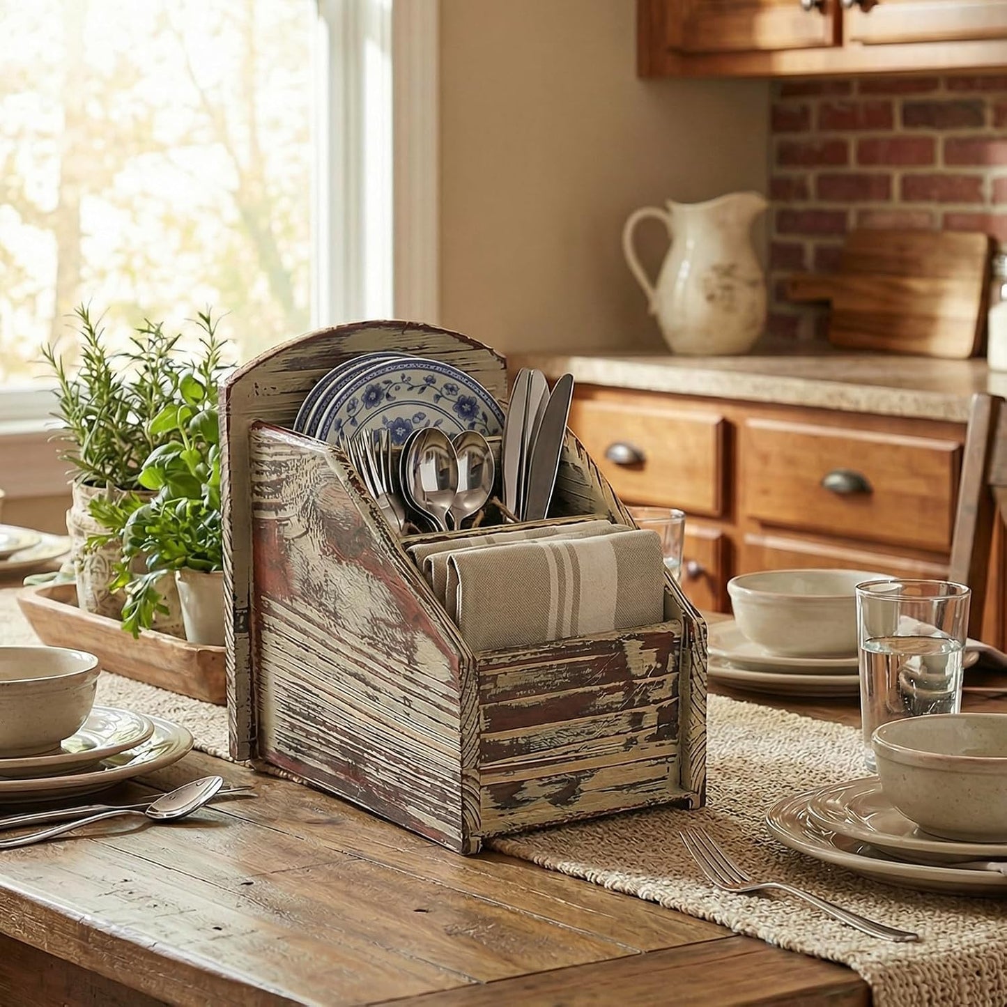 Rustic Remote Control Holder / Torched Wood