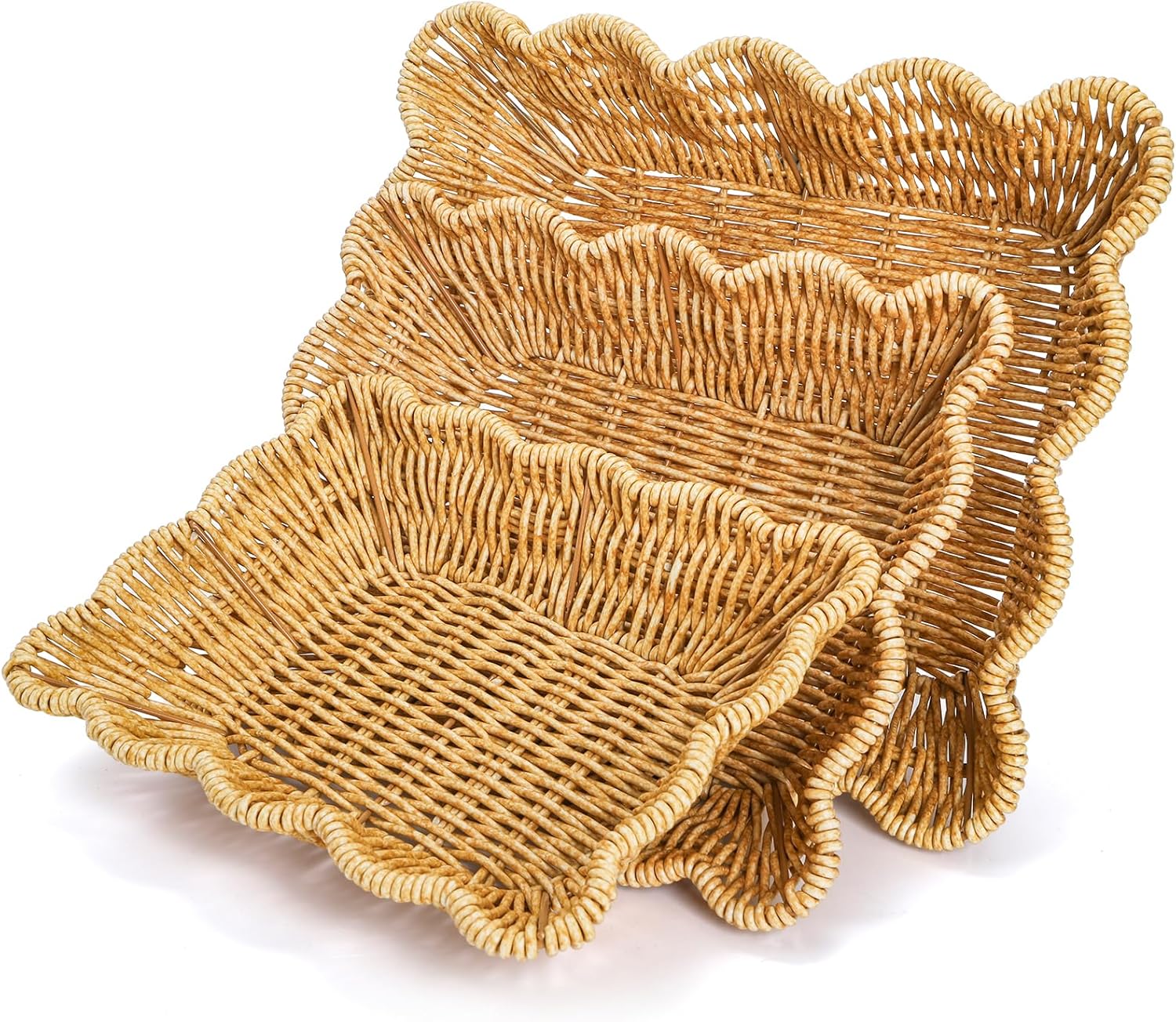 Poly Wicker Bread Baskets / Set of 3