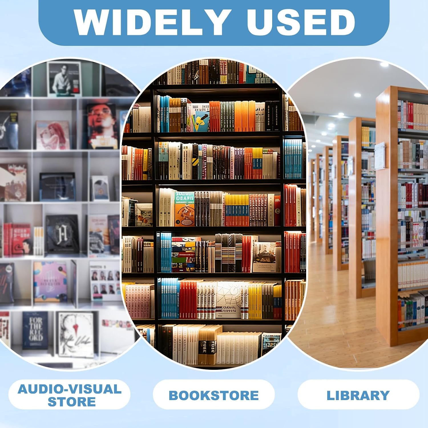 Acrylic Book Stand for Display Adjustable Book Display Holder Easel Rack Stand / Clear / Set of 15