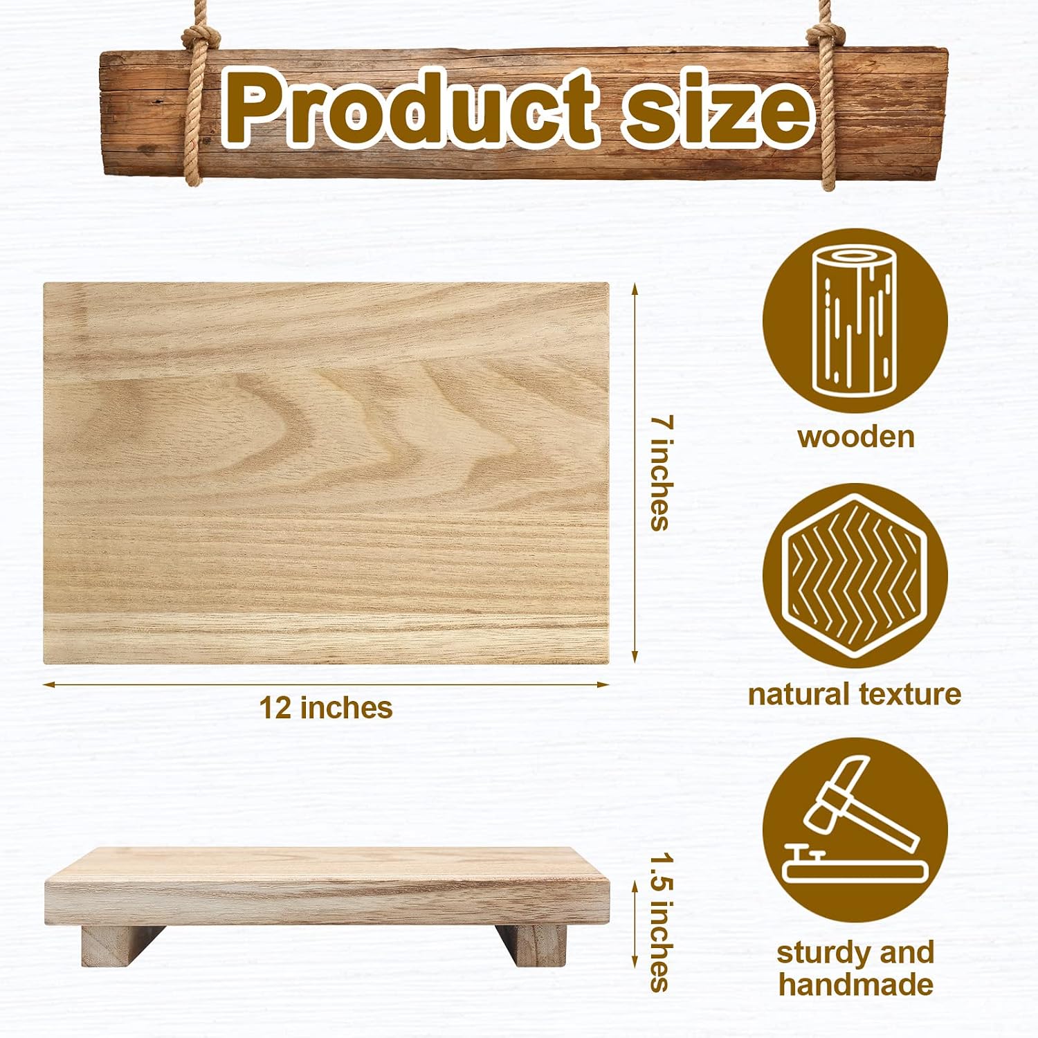 Wood Riser Tray Soap / Natural / 12 x 7