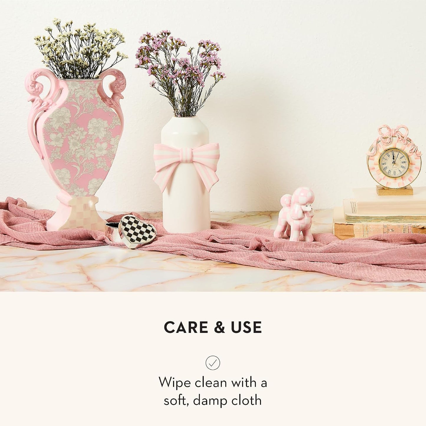 Ceramic Vase / Bouquet Holder / Pink