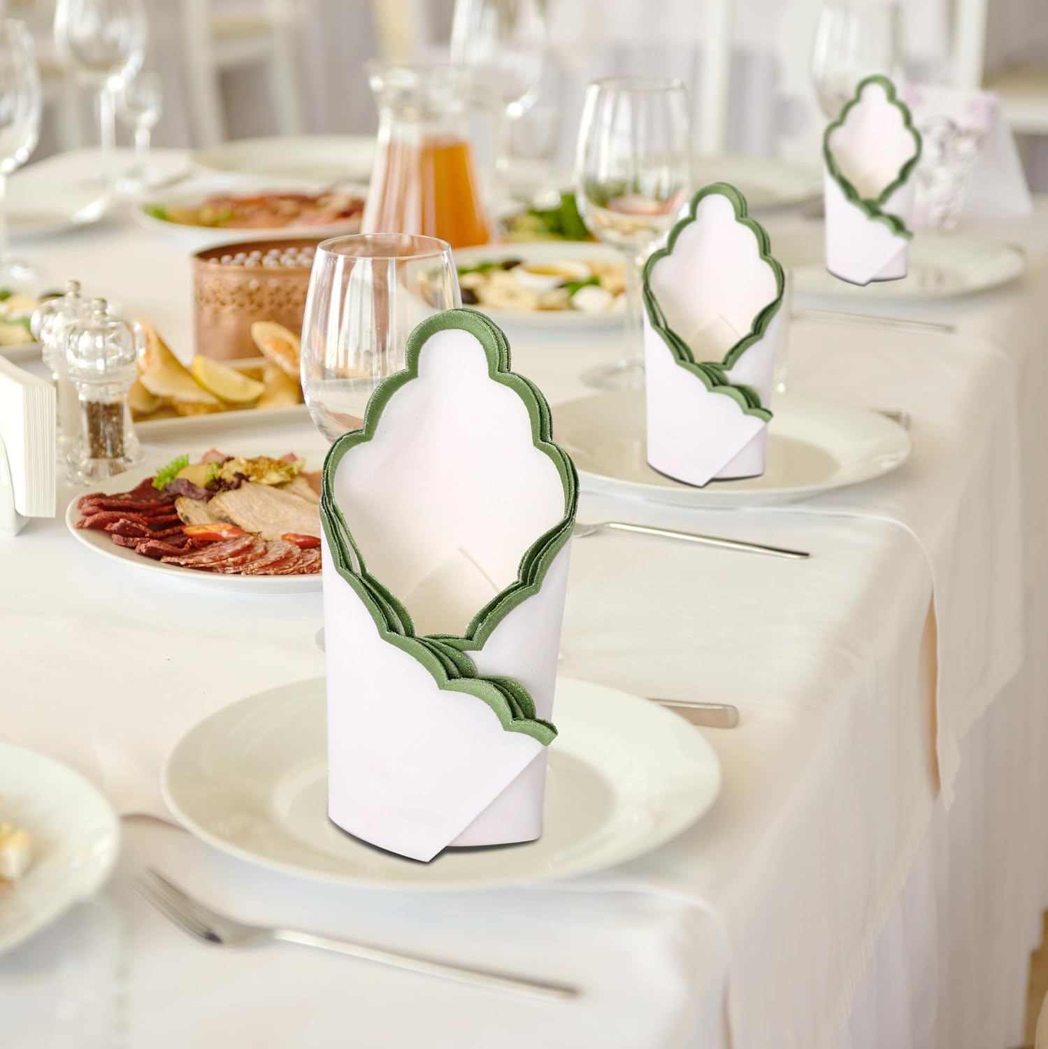 Cloth Napkins 100% Pure Cotton Farmhouse Wedding Dinner Napkins Gift for Spring, Easter, Valentine, Holiday, Everyday