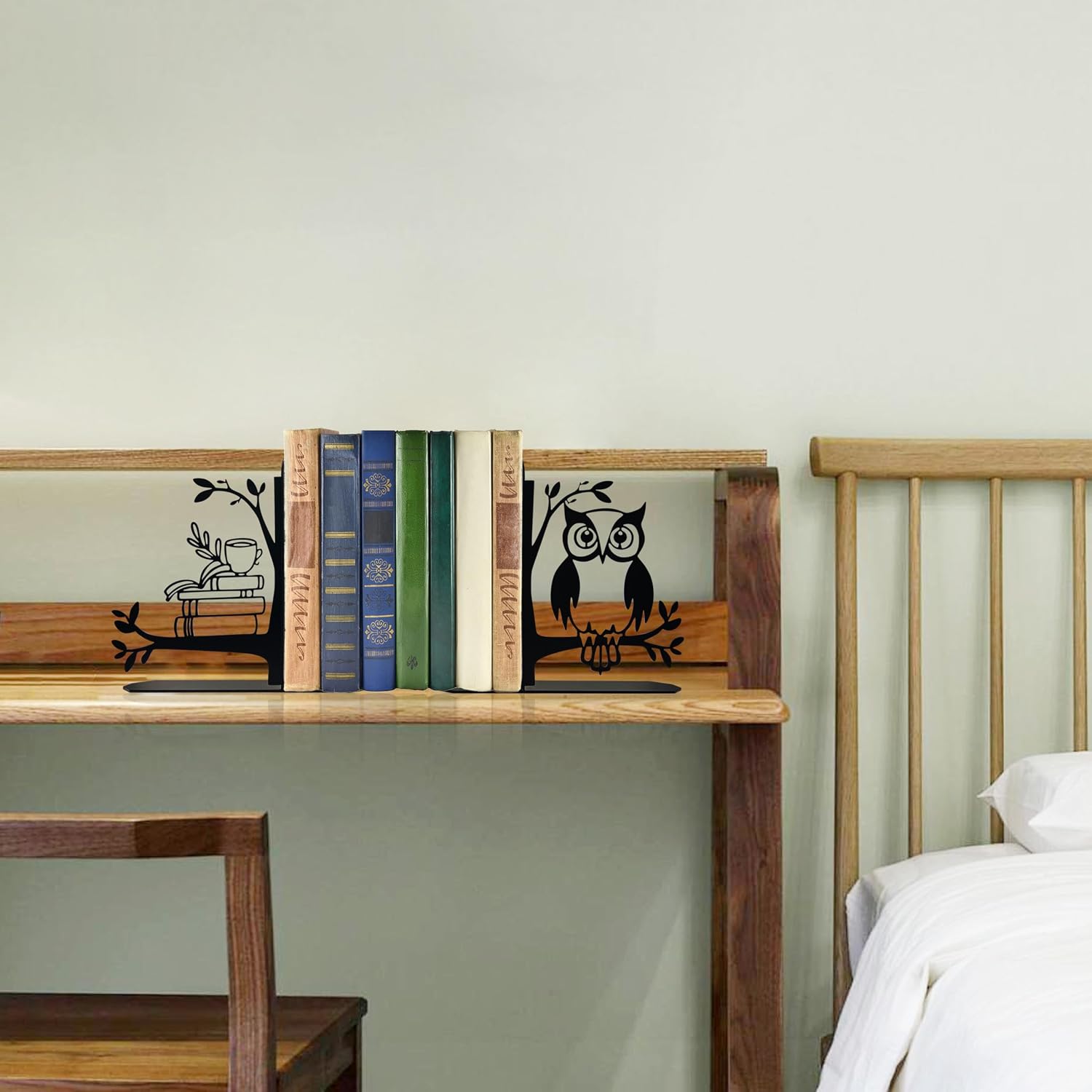 Owl and Books Metal Bookends Owl Book Ends