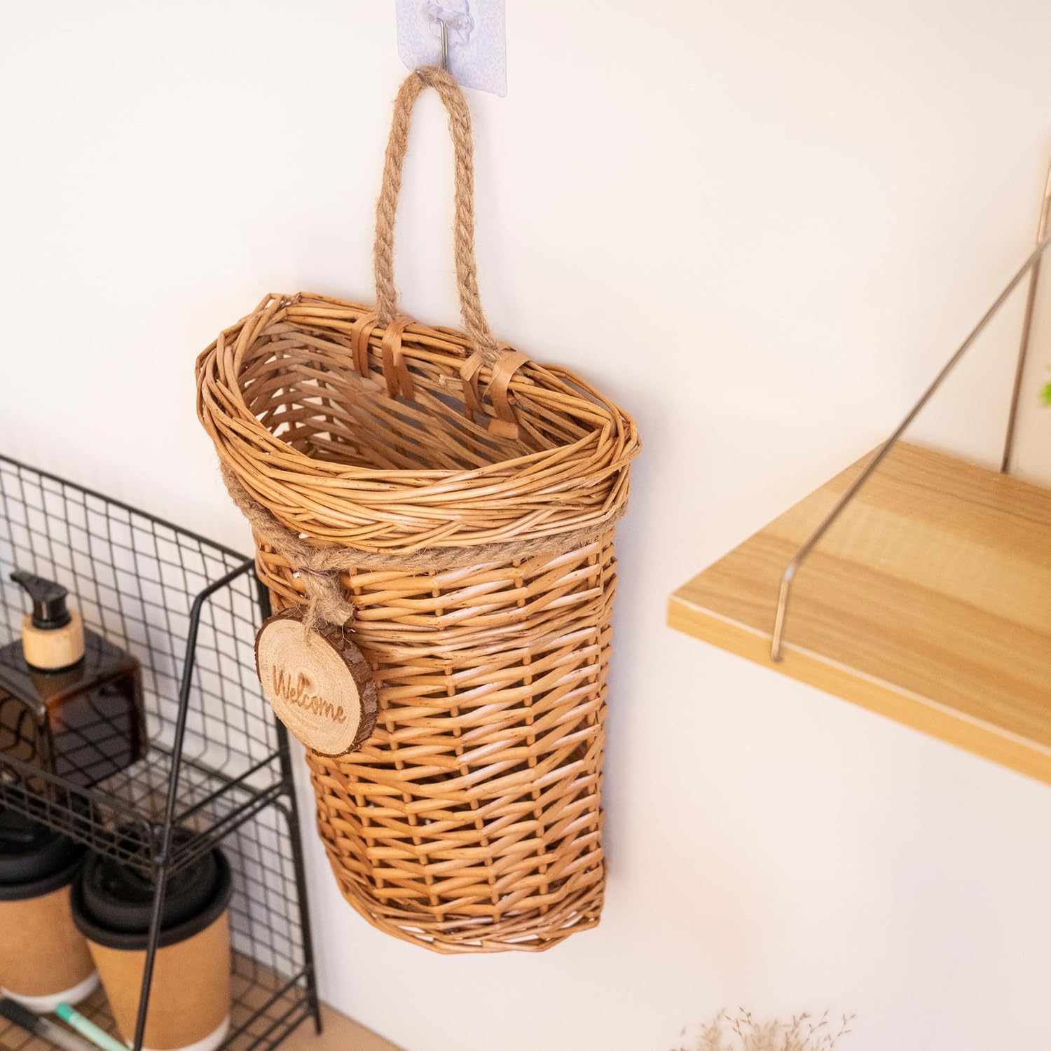 Woven Hanging Basket Door Hanging Basket Wall Decorations / Wicker