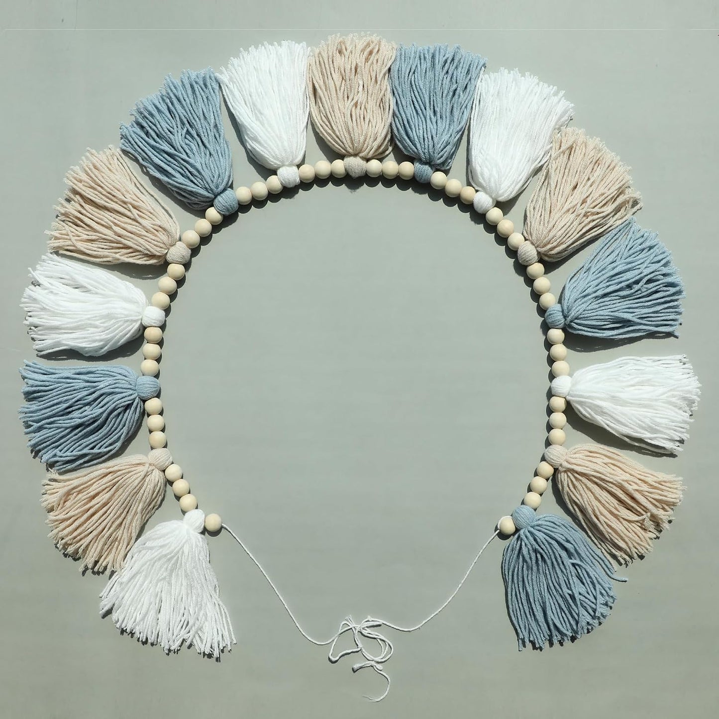 Boho Tassel Garland Wall Hanging / Blue