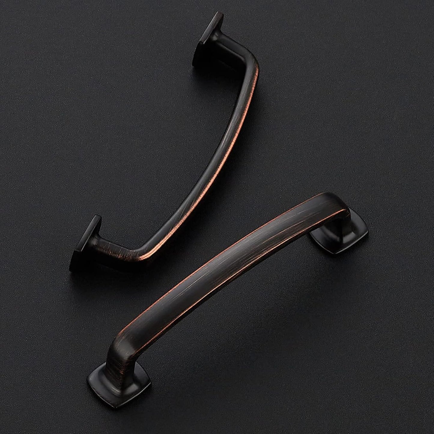 Arch Cabinet Pulls Solid 3-3/ Kitchen Cabinet / Oil Rubbed Bronze / 3-3/4 Inch Hole Center / 4 Inch