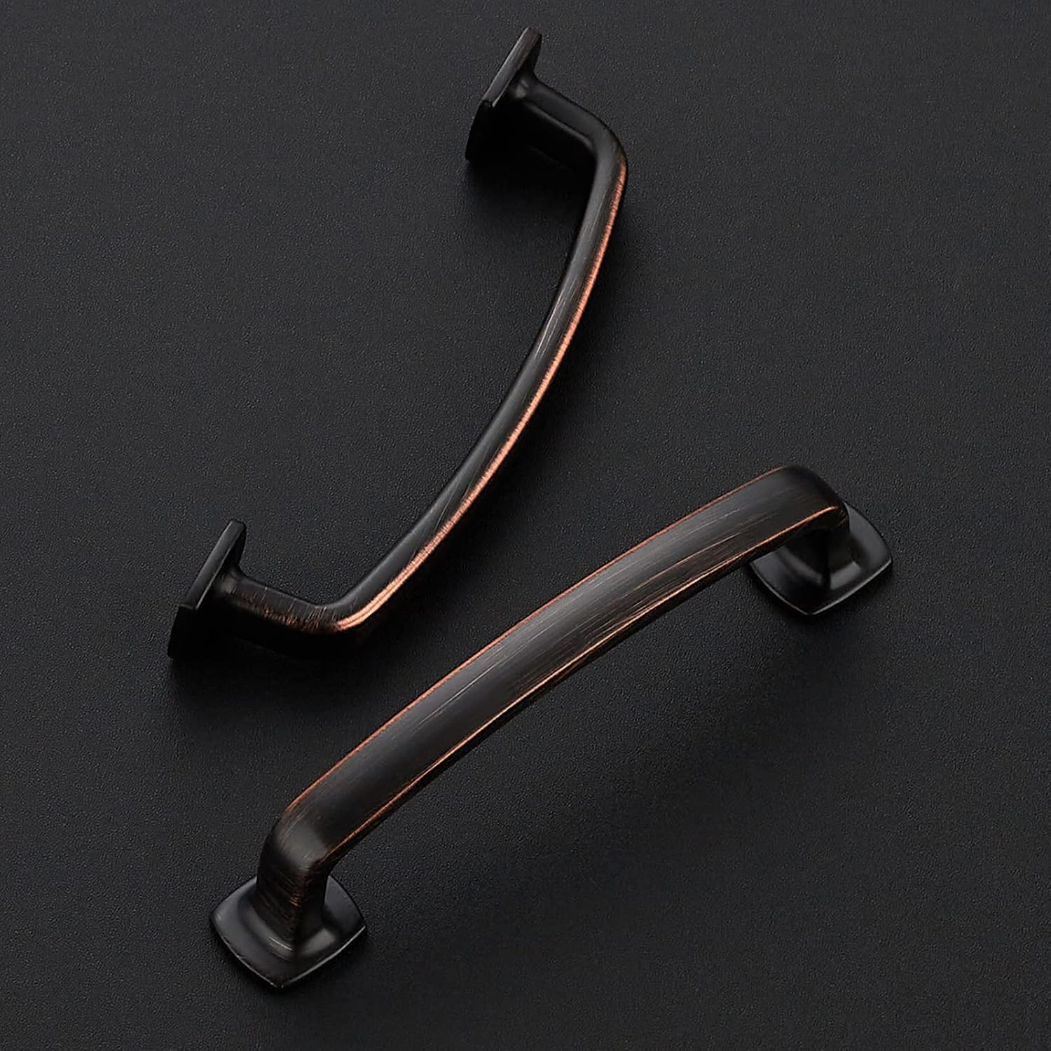 Arch Cabinet Pulls Solid 3-3/ Kitchen Cabinet / Oil Rubbed Bronze / 3-3/4 Inch Hole Center / 4 Inch