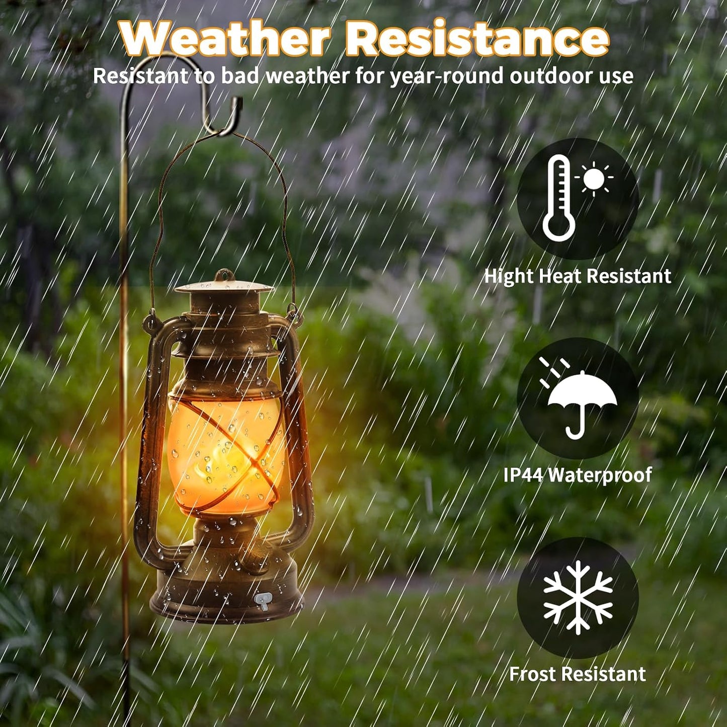2 Pack Bronze Vintage 4 Modes Rechargeable Lanterns with Remote Control | Waterproof Hanging LED Lights with Flickering