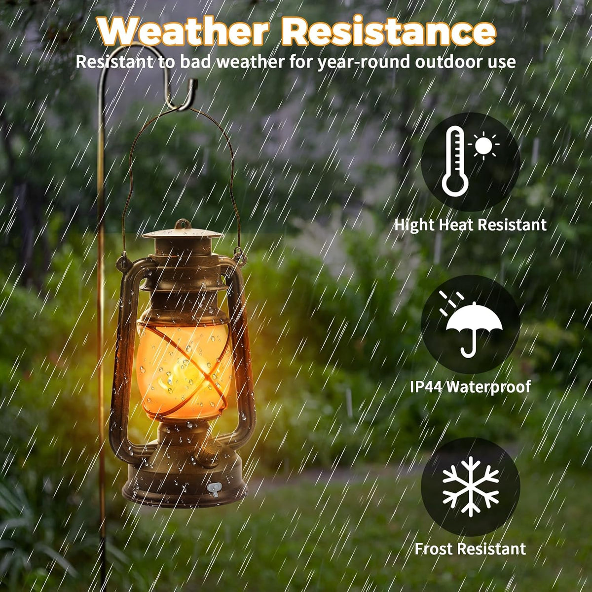 4 Pack Bronze Vintage 4 Modes Rechargeable Lanterns with Remote Control | Dancing Flame LED Lights, Waterproof Hanging