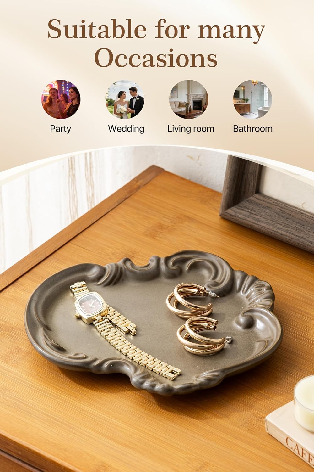 Jewelry Dish Tray / Brown