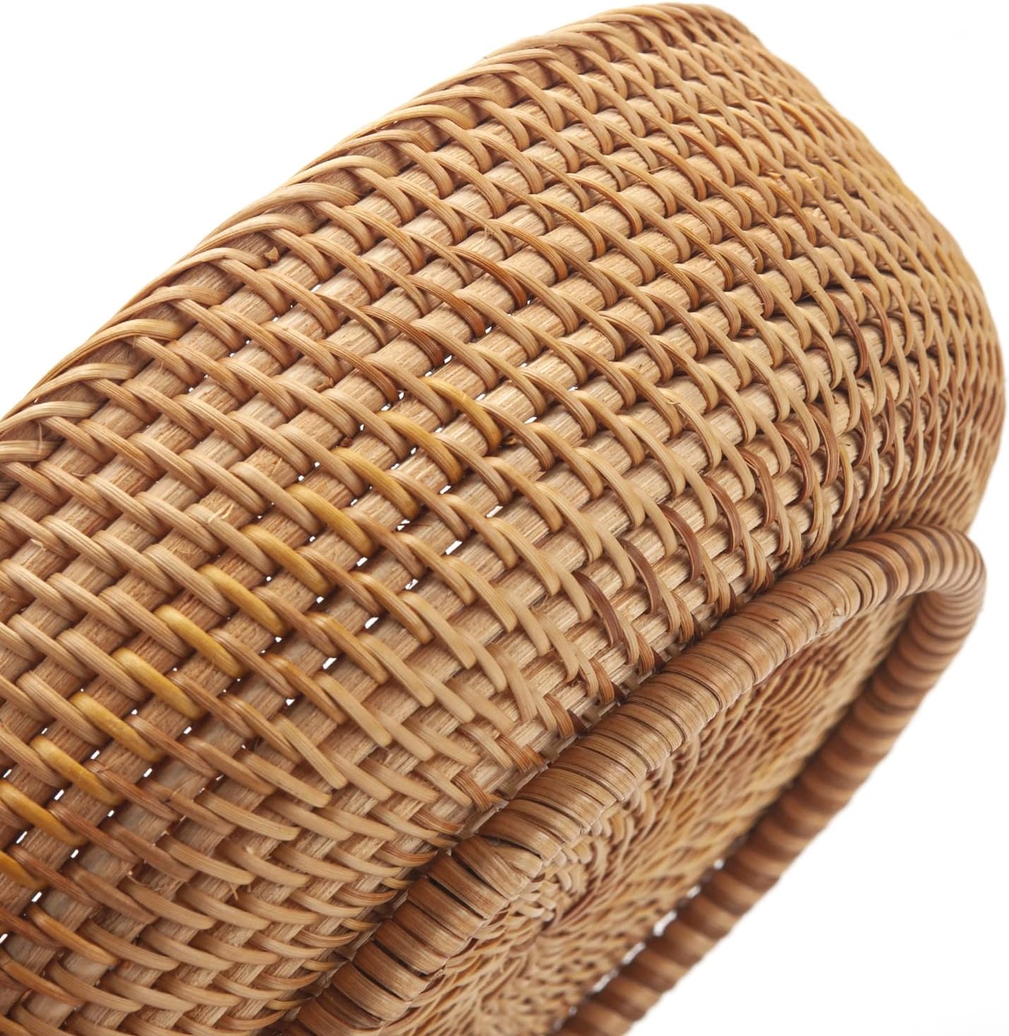 Rattan Fruit Baskets Woven Storage Bowls Key Holder Stackable / Round / Natural / Set of 3