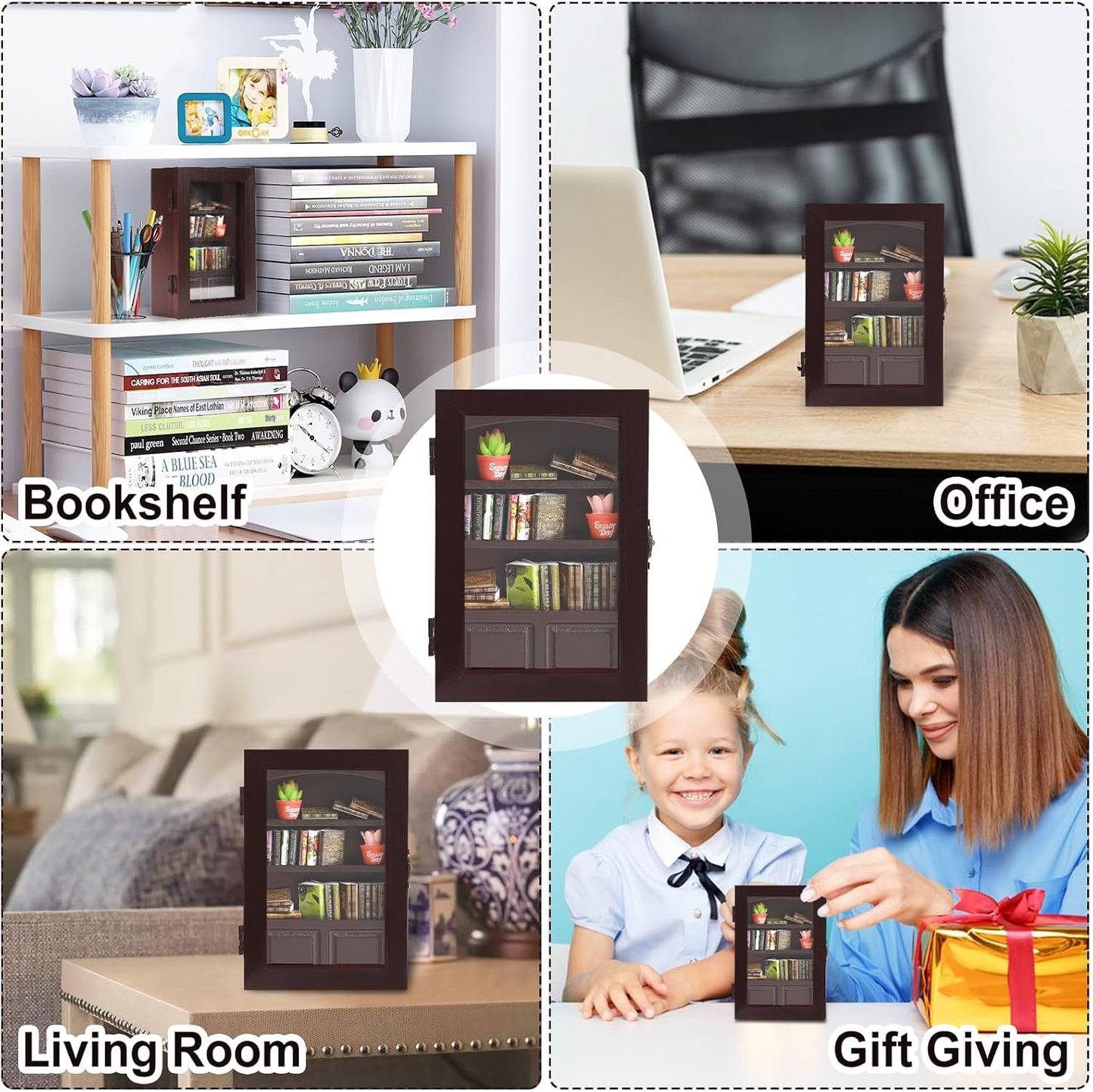24 Real Mini Books Desk Decor / Red