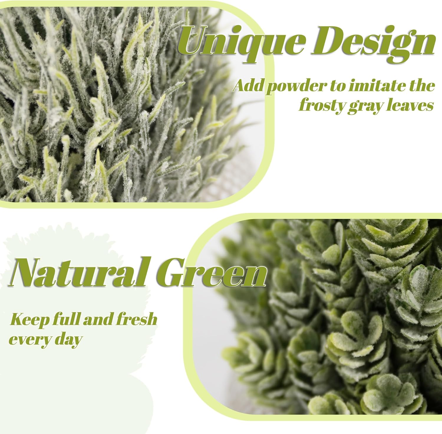 Small Faux Plants / Frosty Green-sedum / 5.7 Inch / Set of 2