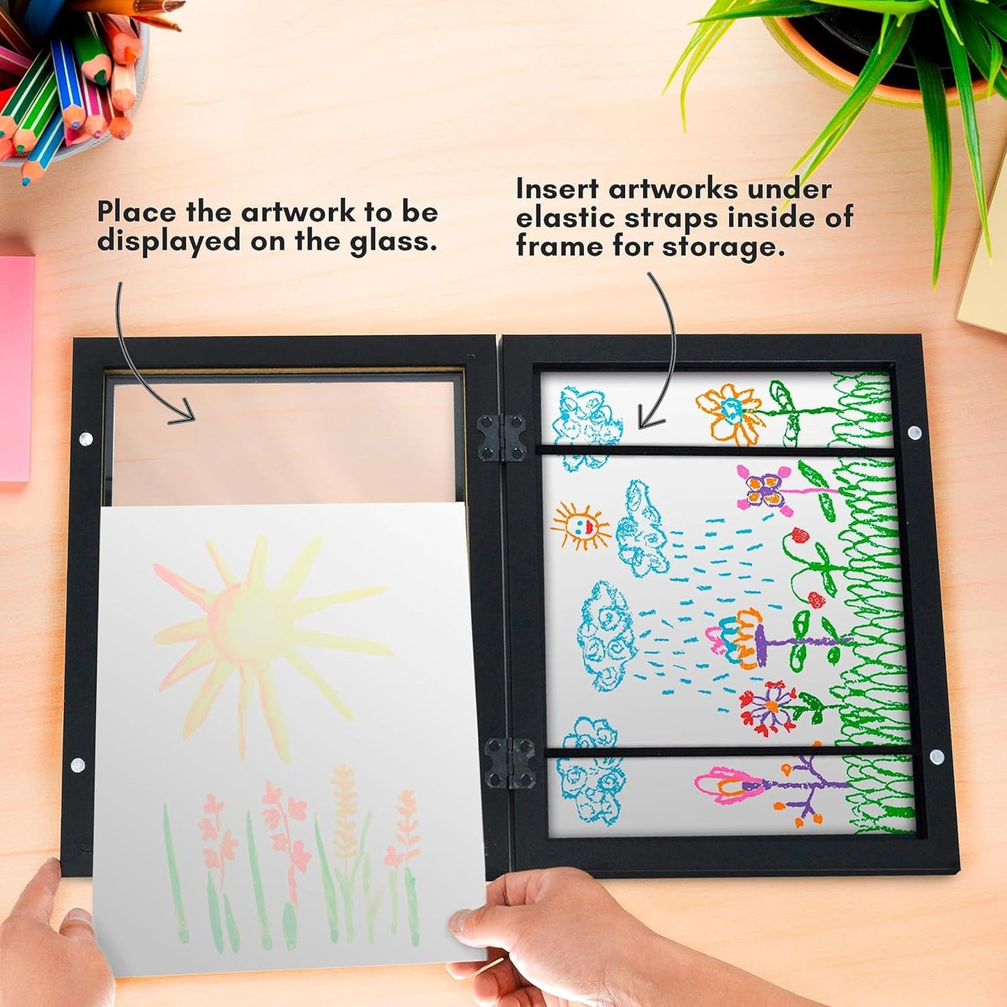 Kids Art Frame / 8.5 x 11 / Black