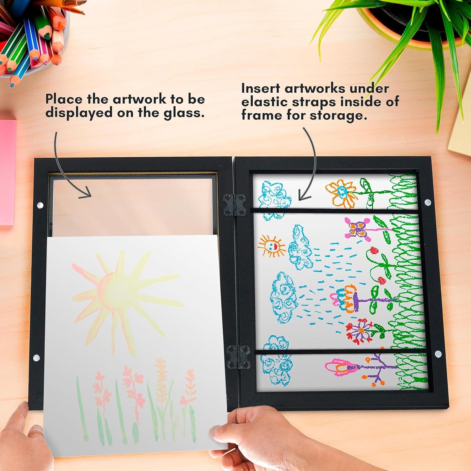 Kids Art Frame / 8.5 x 11 / Black