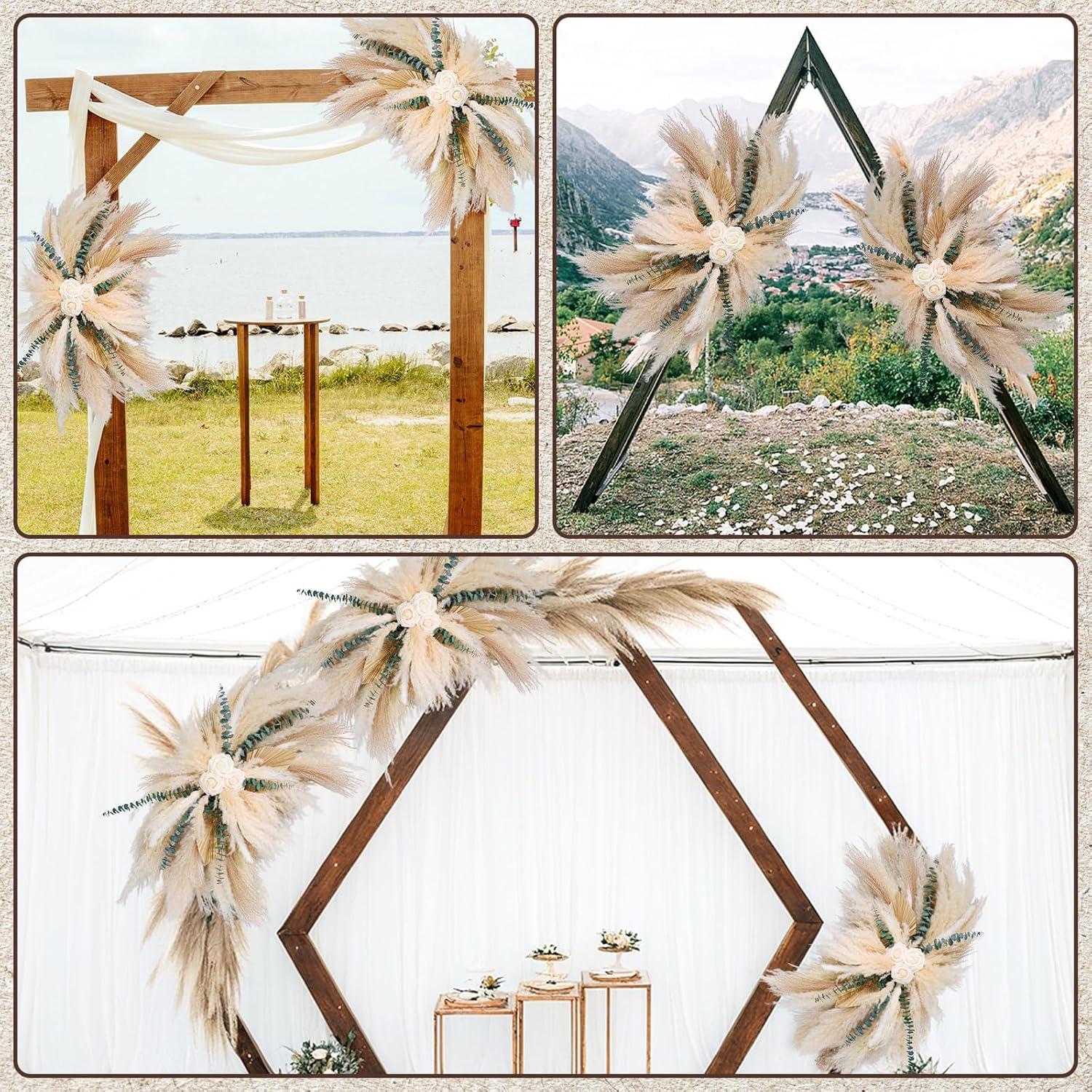 DIY Artificial Roses & Dried Boho Hanging Flowers / Natural