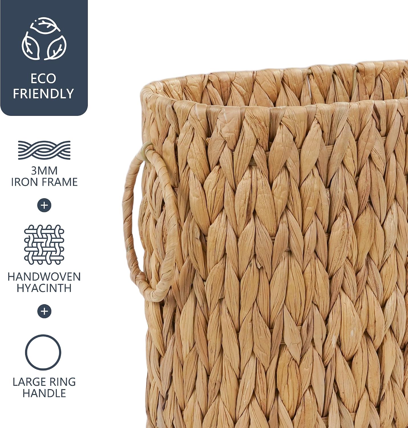 Wicker Basket / Toilet Paper Storage Basket / Natural Water Hyacinth