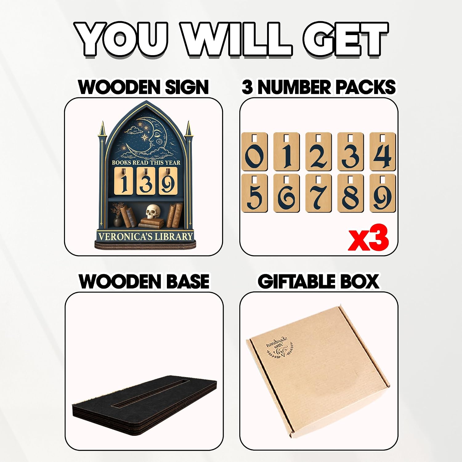 Personalized Book Tracker Sign / Book Tracker 3