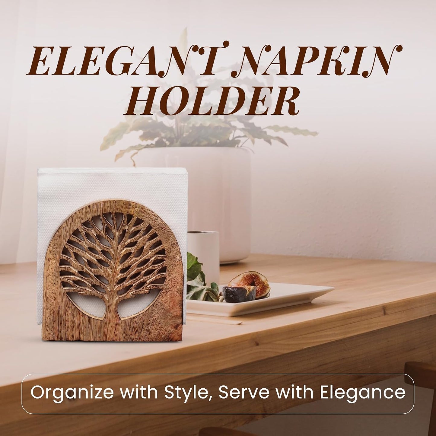 Wood Napkin Holder / Tree of Life