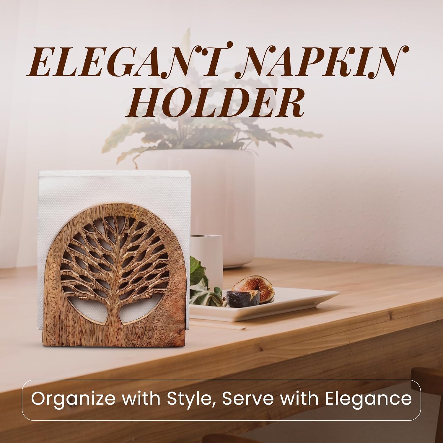 Wood Napkin Holder / Tree of Life
