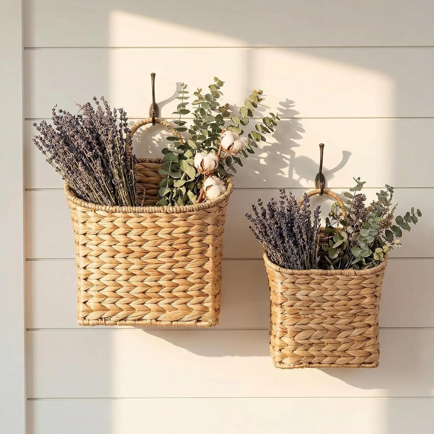 Woven Hanging Basket / 9.06 x 6.30 x 8.66 / Set of 2