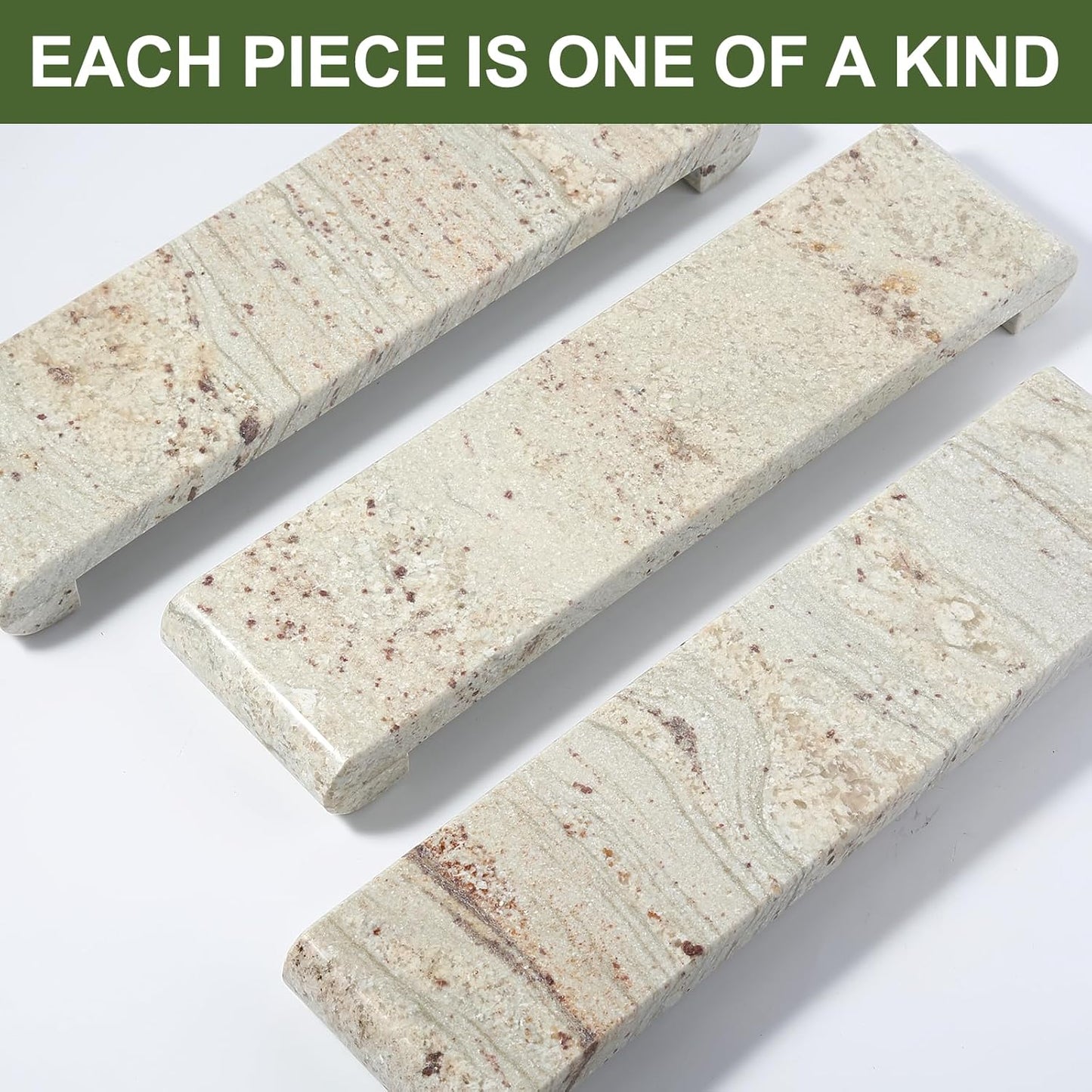 Marble Vanity Tray / River White / 16 x 4