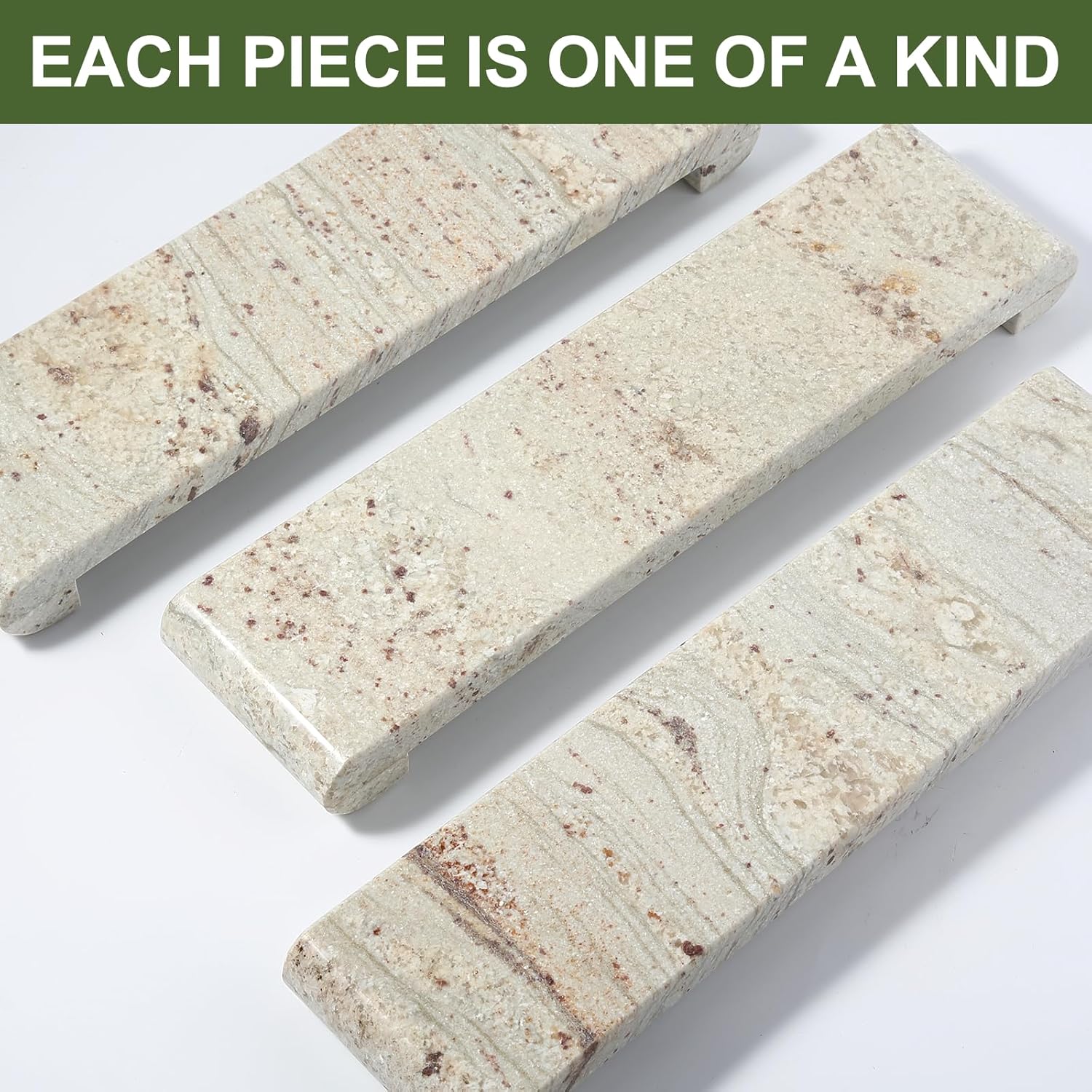 Marble Vanity Tray / River White / 16 x 4