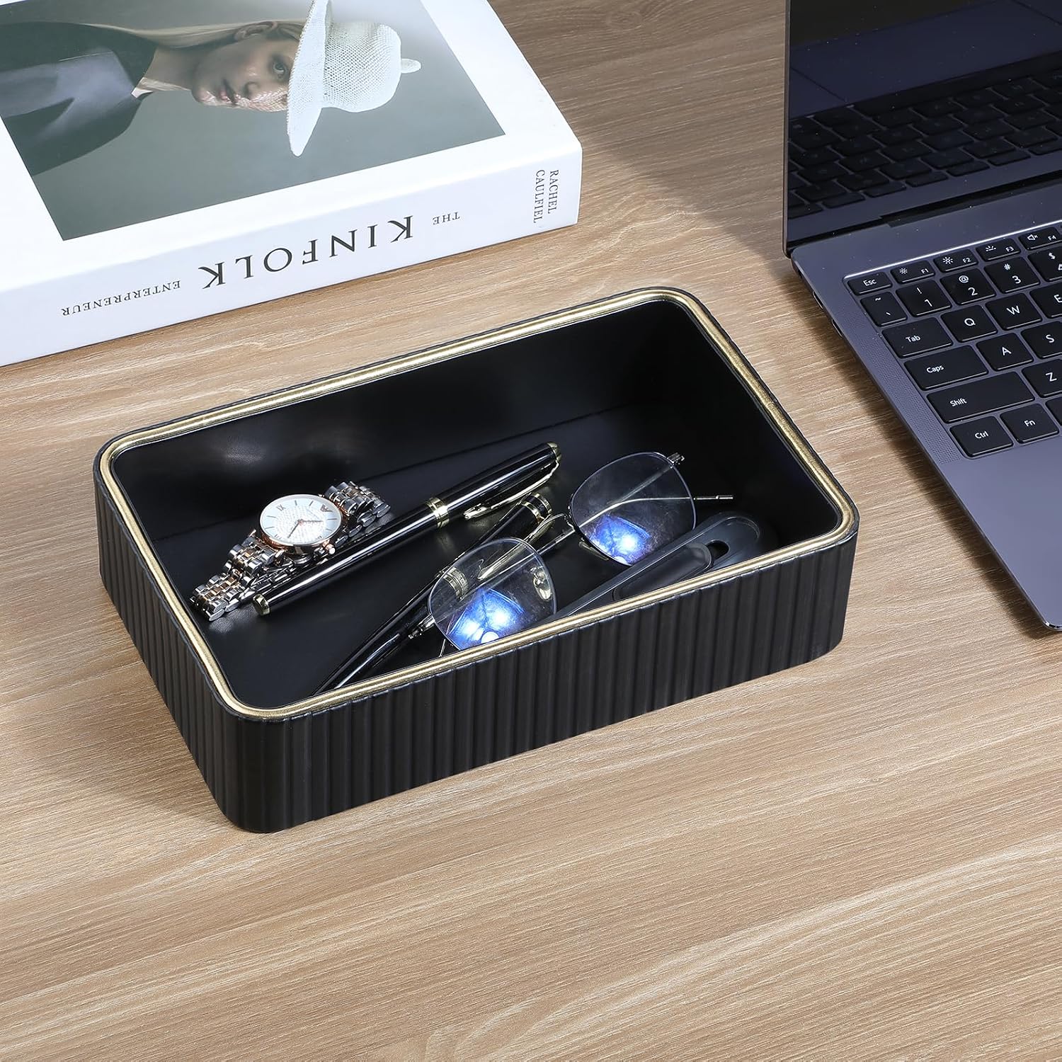 Desk Organizer Tray / Black / 9.5 x 6 x 2.2