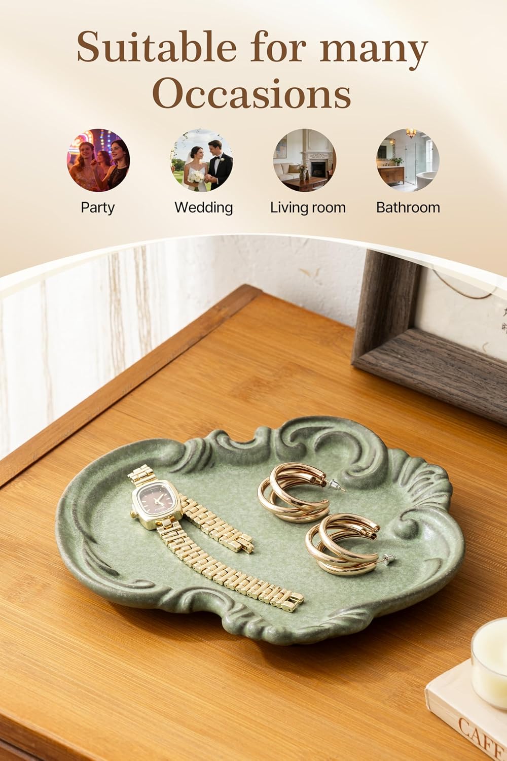 Jewelry Tray / Trinket Tray / Deep Green