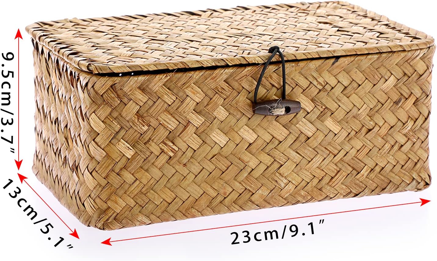 Wicker Shelf Baskets Bin / Small / Caramel