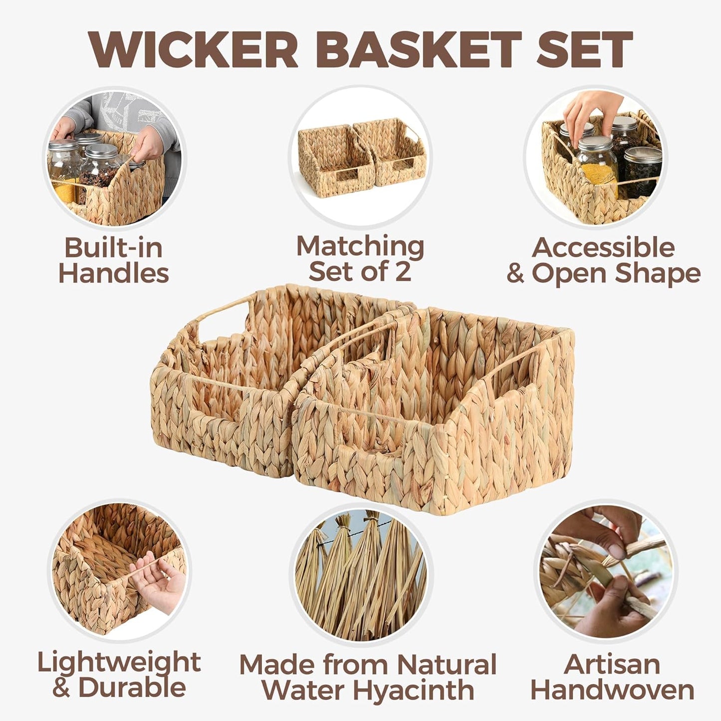 Wicker Basket Set / Set of 2