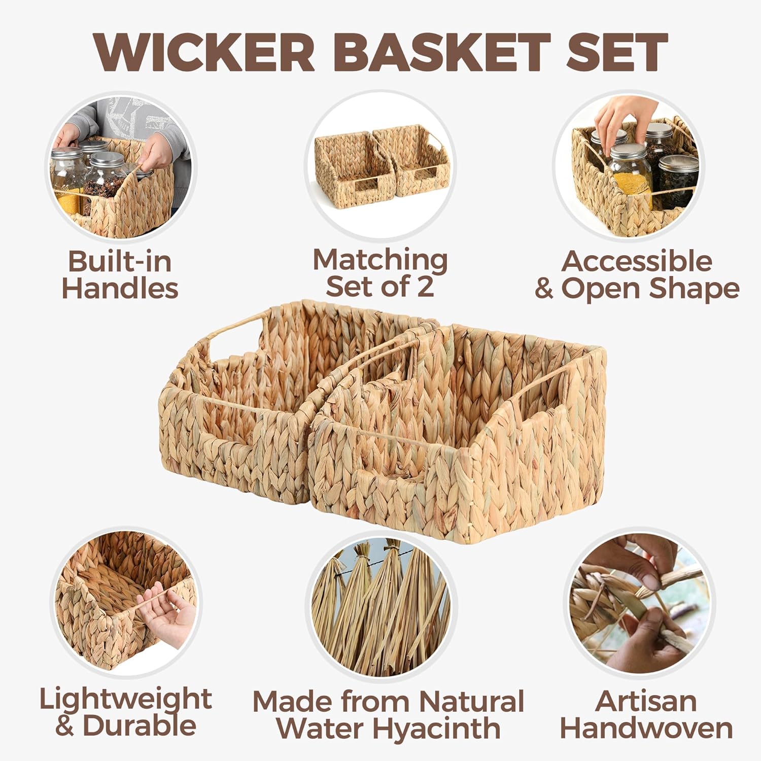 Wicker Basket Set / Set of 2