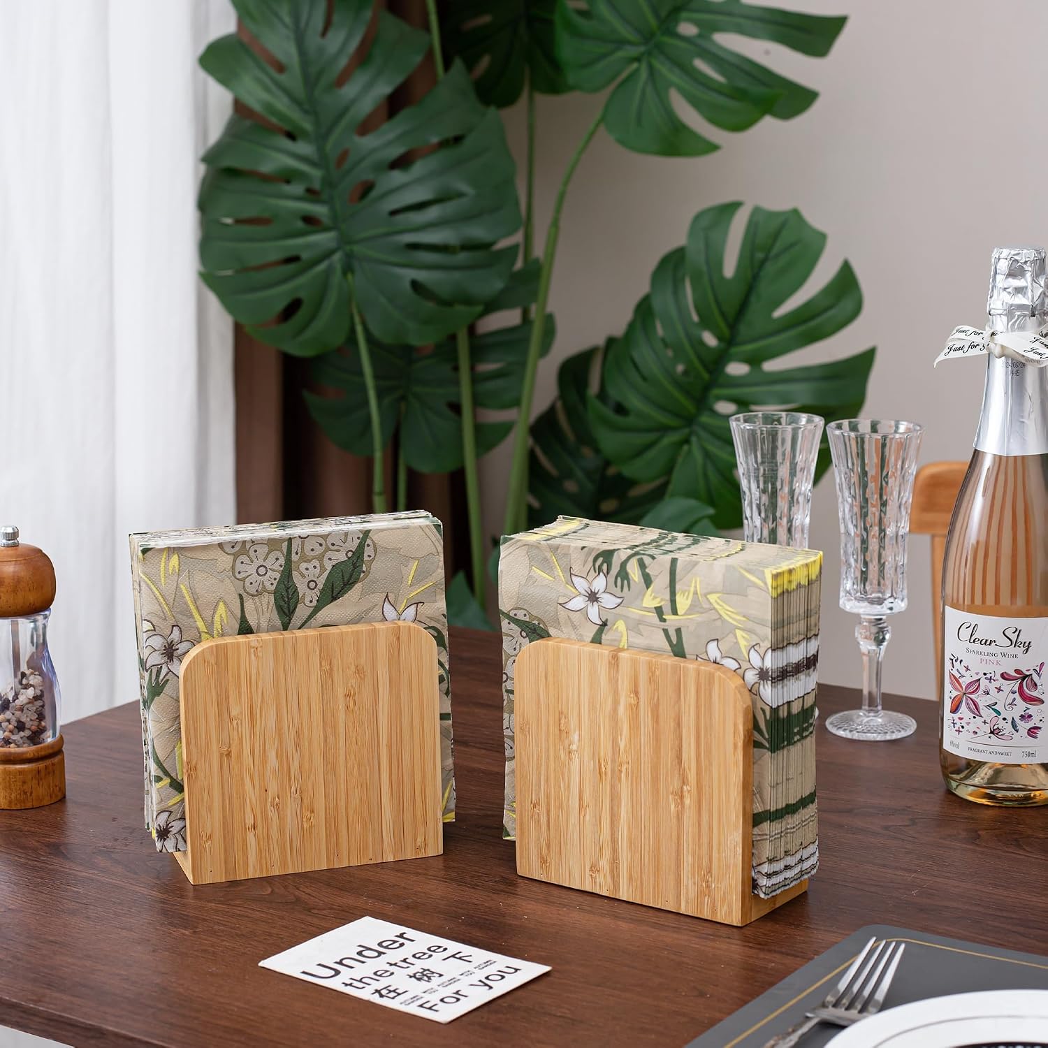Napkin Holder / Bamboo Upright Napkin Holders / Bamboox2 / Set of 2