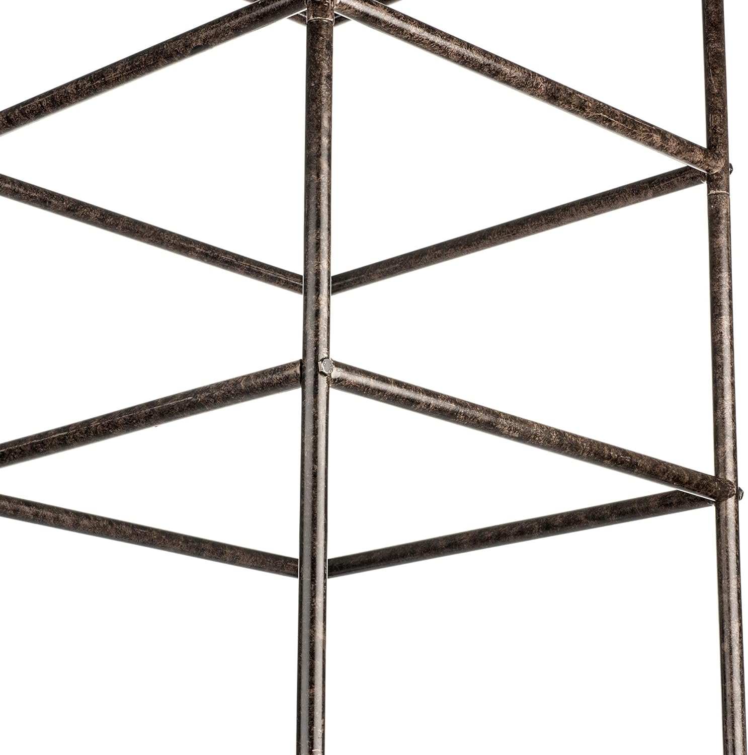 H Potter 8 Ft Garden Obelisk Trellis - Metal Rose Tower & Ground Stakes | Heavy Duty, Iron Climbing Clematis Structure