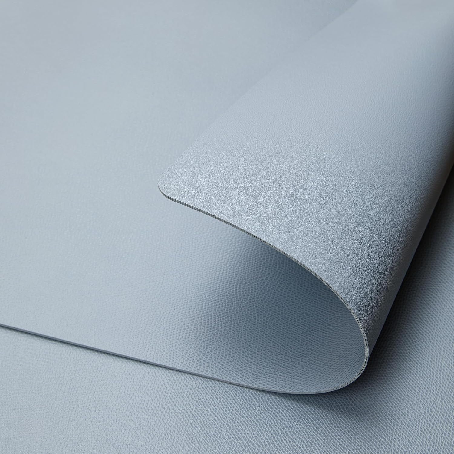 DOLOPL Dusty Blue Placemats Set of 6, Wipeable Faux Leather Place Mats | Leather-look, Easy Clean,Washable, Heat