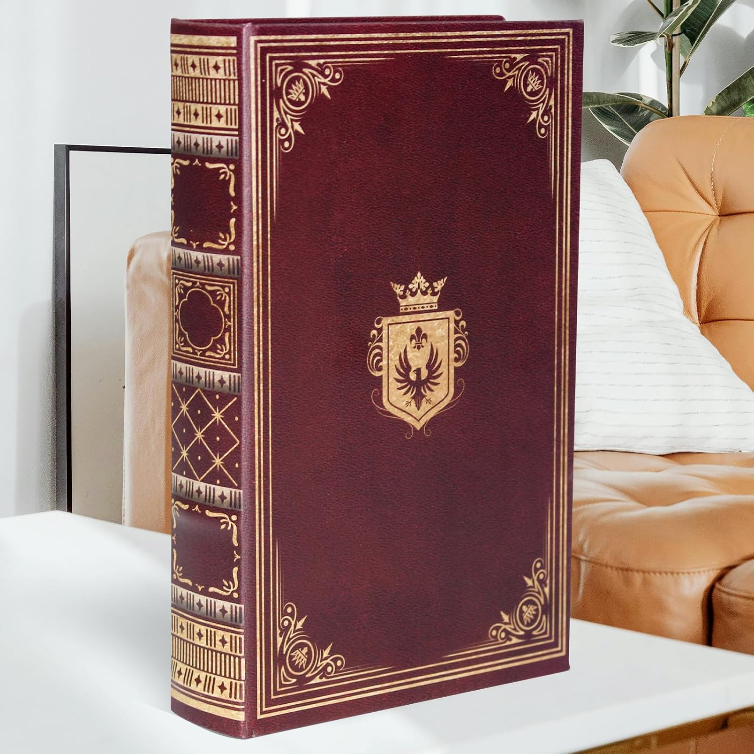 Vintage Book Safe / Wine Red