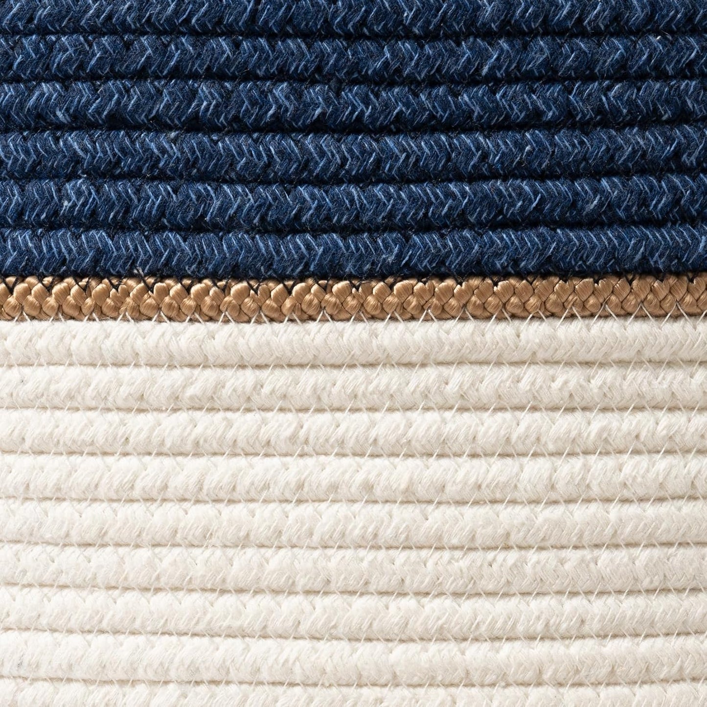 Woven Basket Rope Storage Baskets / Azure / XL