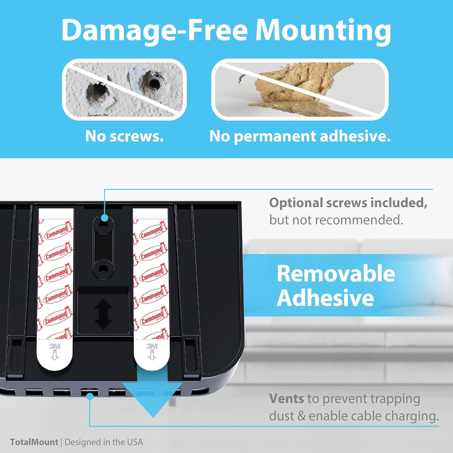 Hole-Free Remote Holder / Standard Black