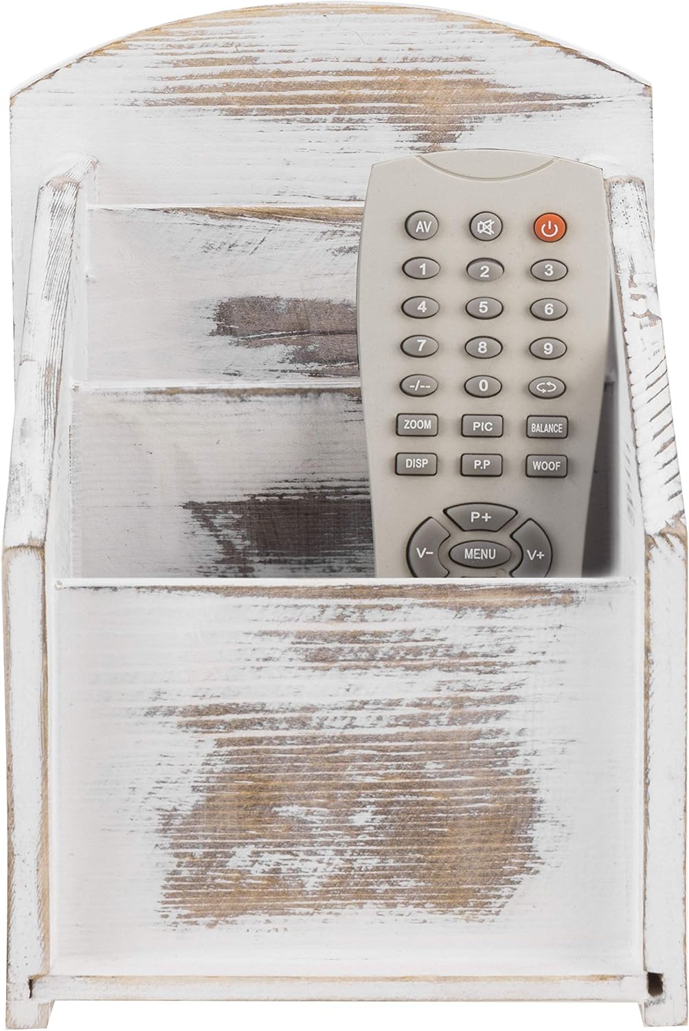 TV Remote Control Holder / Whitewashed