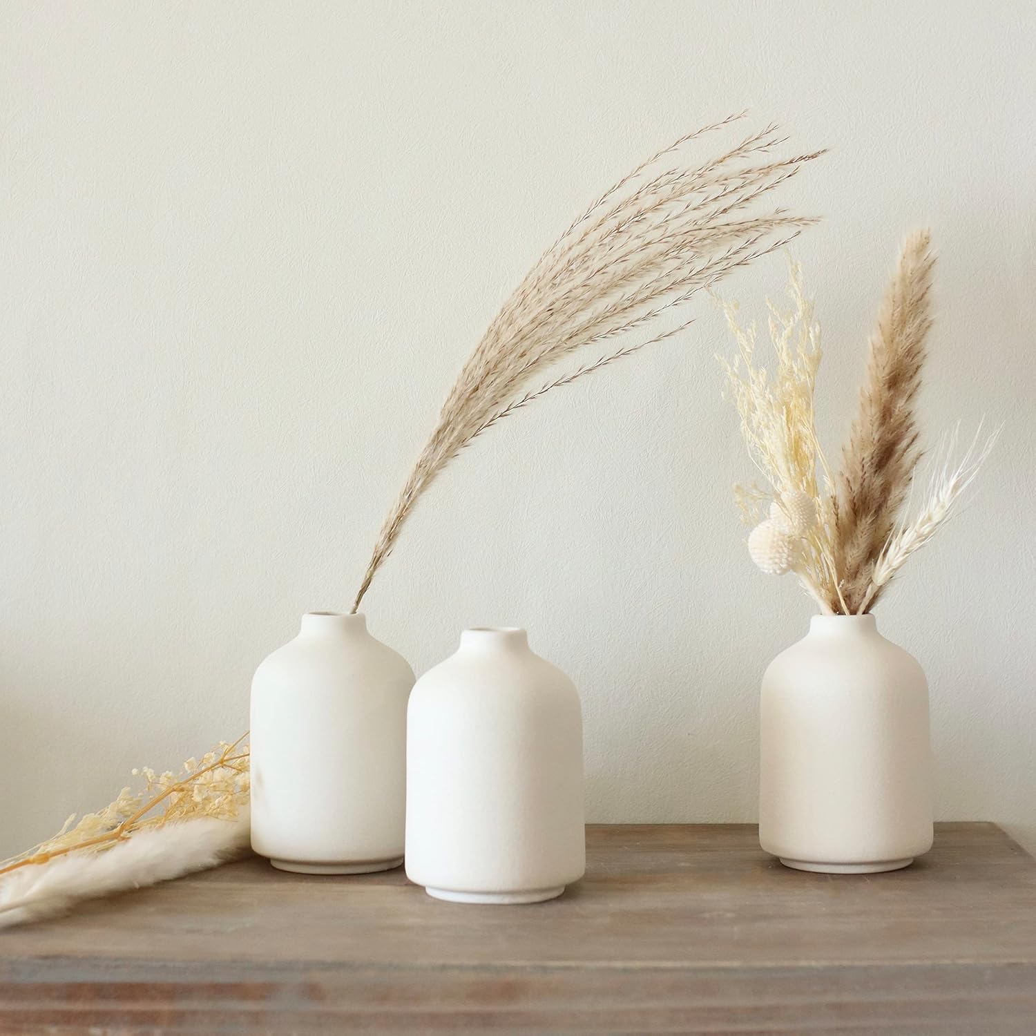 Mini Ceramic Vases / White / Set of 6