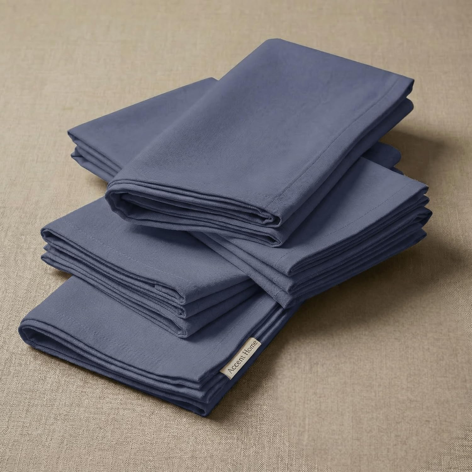 ACCENTHOME Accent Home 100% Cotton Napkins, Delicate Cloth Napkins for Dinners, Parties and Weddings，18 x 18 Inch Set