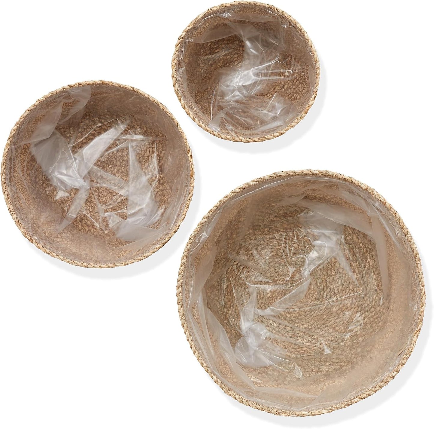 Seagrass Planter Baskets / Two-tone / Set of 3
